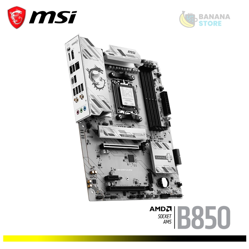 PLACA MADRE B850 MSI GAMING PLUS WIFI6E AM5 WHITE ATX