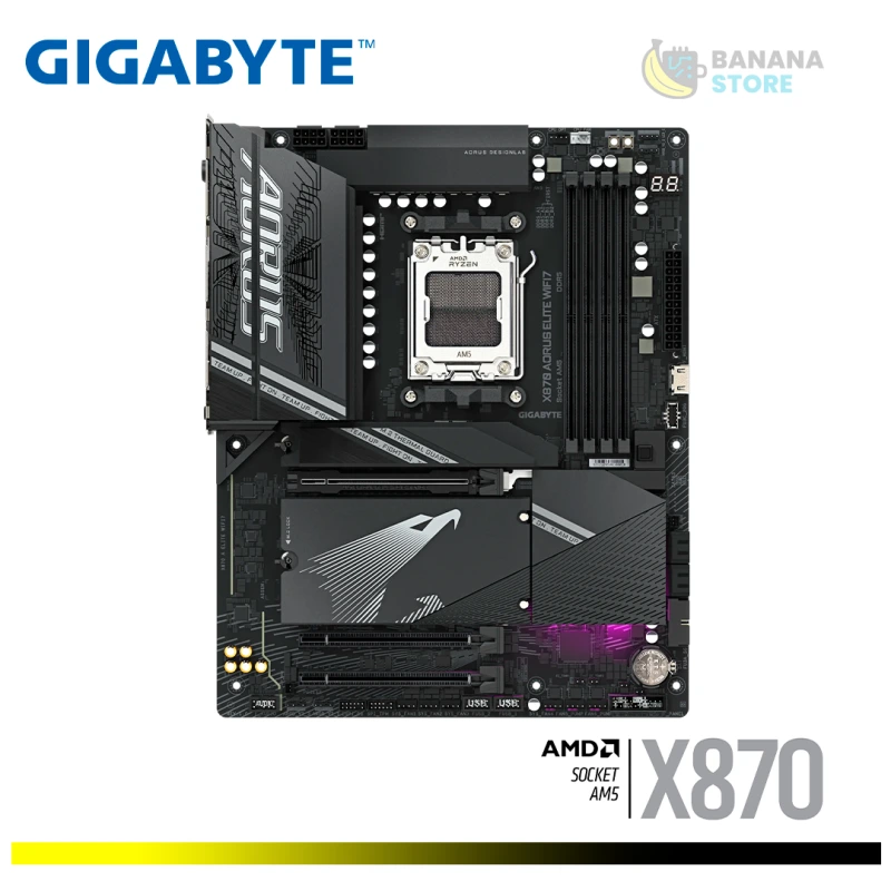 PLACA MADRE X870 GIGABYTE AORUS ELITE WIFI7 ATX AM5 BLACK