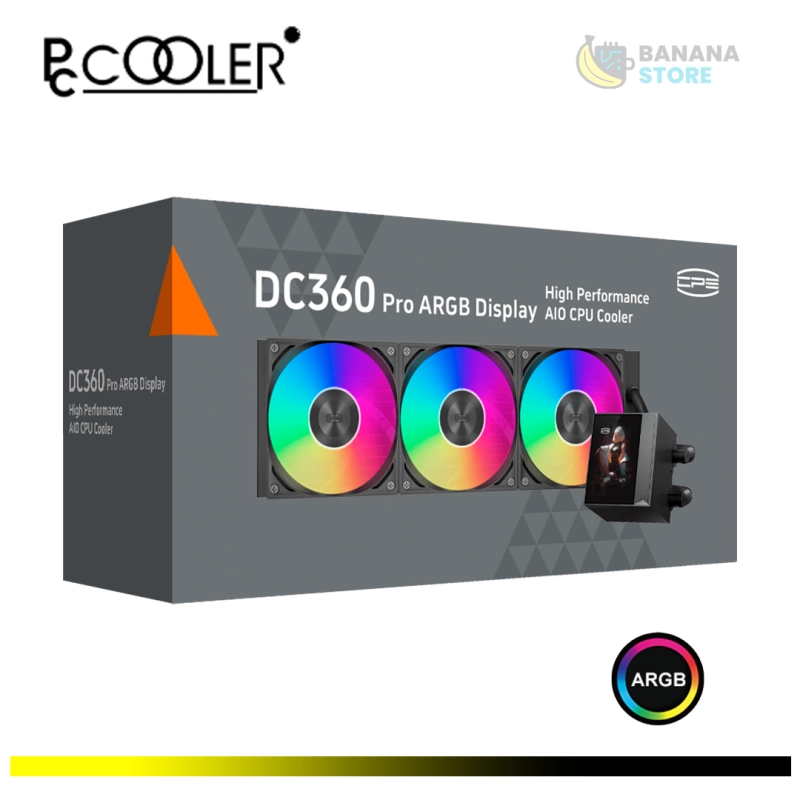 REFRIGERACION LIQUIDA 360 PCCOOLER CPS DC360 PRO ARGB DISPLAY PANTALLA AMD/INTEL