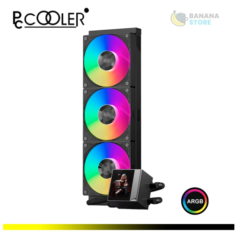 REFRIGERACION LIQUIDA 360 PCCOOLER CPS DC360 PRO ARGB DISPLAY PANTALLA AMD/INTEL