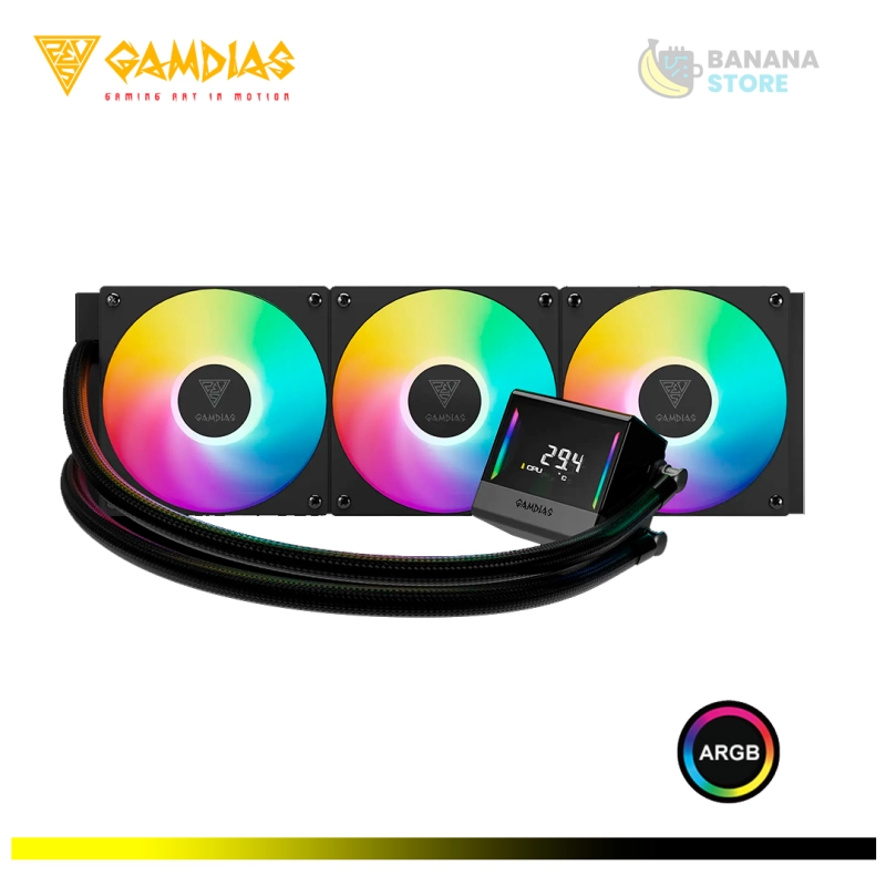 REFRIGERACION LIQUIDA 360 GAMDIAS CHIONE V2 PRETO ARGB PANTALLA