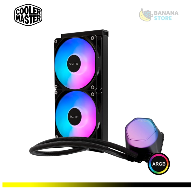 REFRIGERACION LIQUIDA 240 COOLER MASTER ARGB ELITE LIQUID NEGRO AMD/INTEL