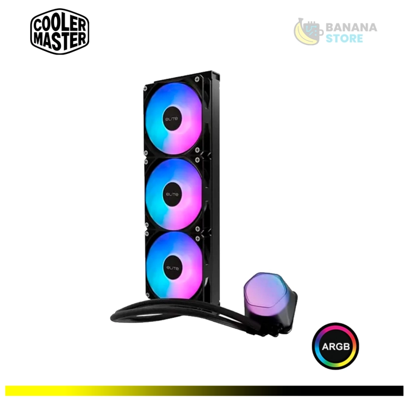 REFRIGERACION LIQUIDA 360 COOLER MASTER ARGB BLACK ELITE LIQUID AMD/INTEL