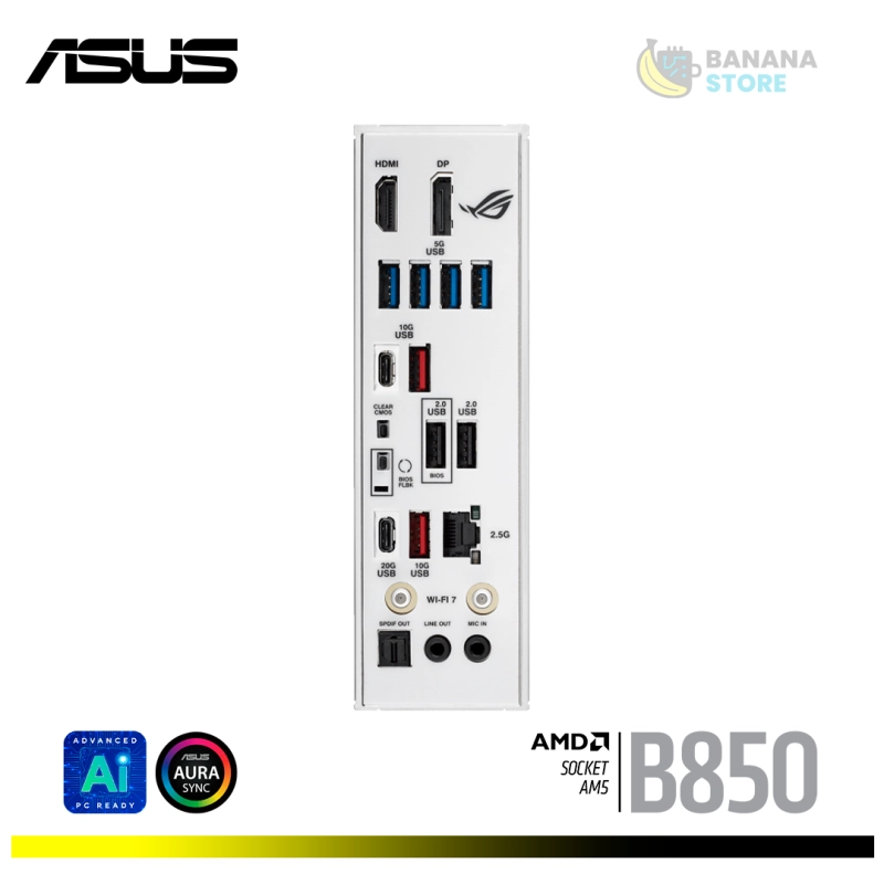 PLACA MADRE B850-A ASUS ROG STRIX GAMING WIFI WHITE AM5 ATX