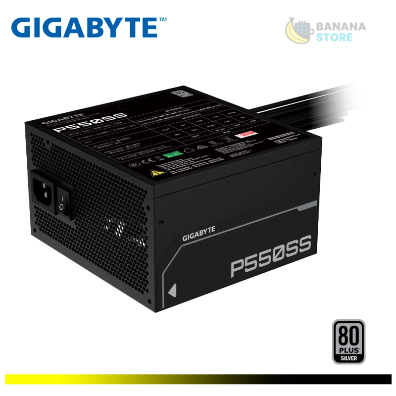 FUENTE DE PODER 550W GIGABYTE 80 PLUS SILVER BLACK ATX