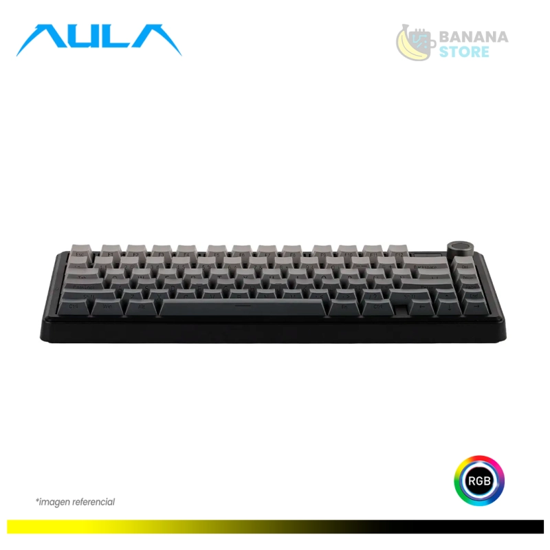 TECLADO MECANICO AULA F75MAX INALAMBRICO TRIMODO ESPAÑOL BLACK DEGRADED - REAPER SWITCH