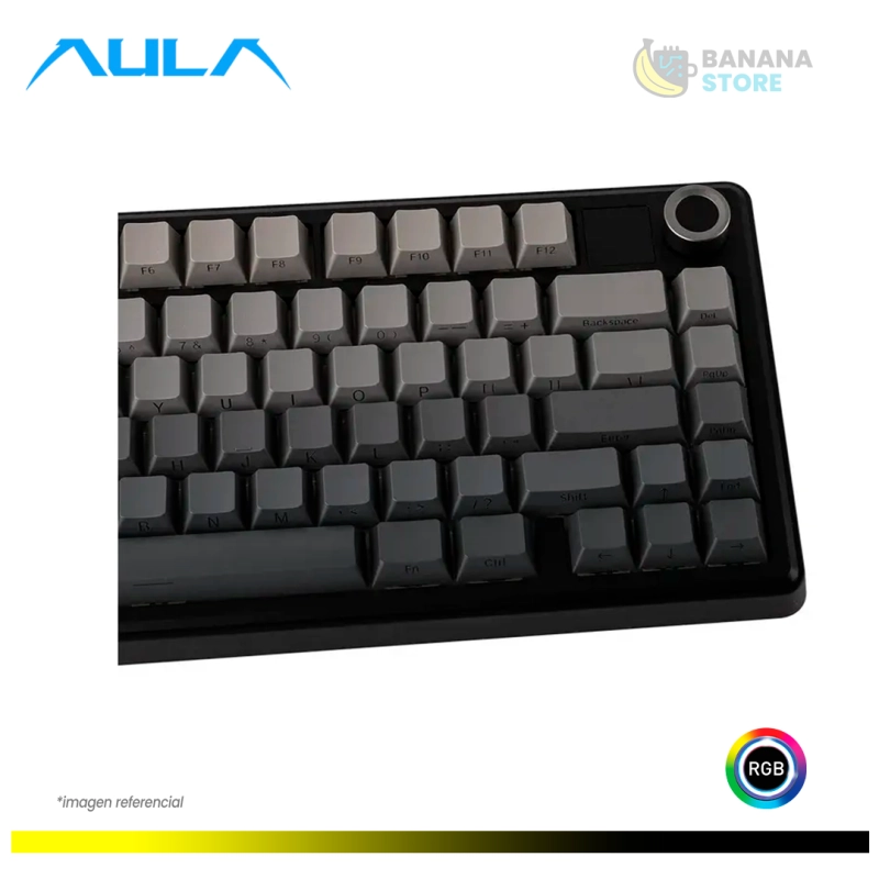 TECLADO MECANICO AULA F75MAX INALAMBRICO TRIMODO ESPAÑOL BLACK DEGRADED - REAPER SWITCH