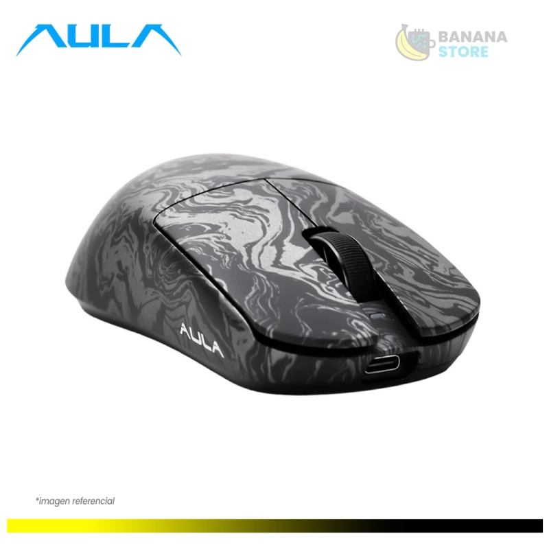 MOUSE AULA X9 MAX INALAMBRICO TRIMODO BLACK 8KHZ 26K DPI