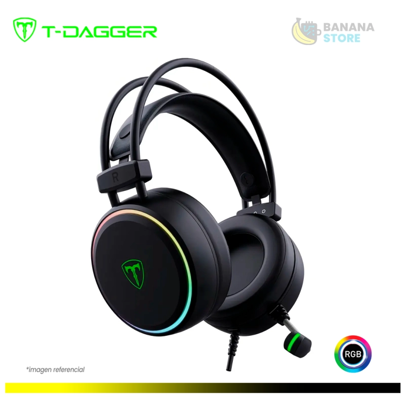 AURICULARES T-DAGGER SONA T-RGH304 BLACK RGB 7.1