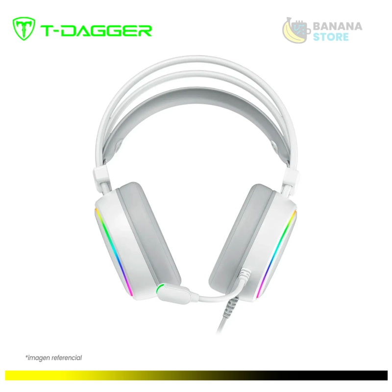 AURICULARES T-DAGGER SONA T-RGH304W WHITE RGB 7.1