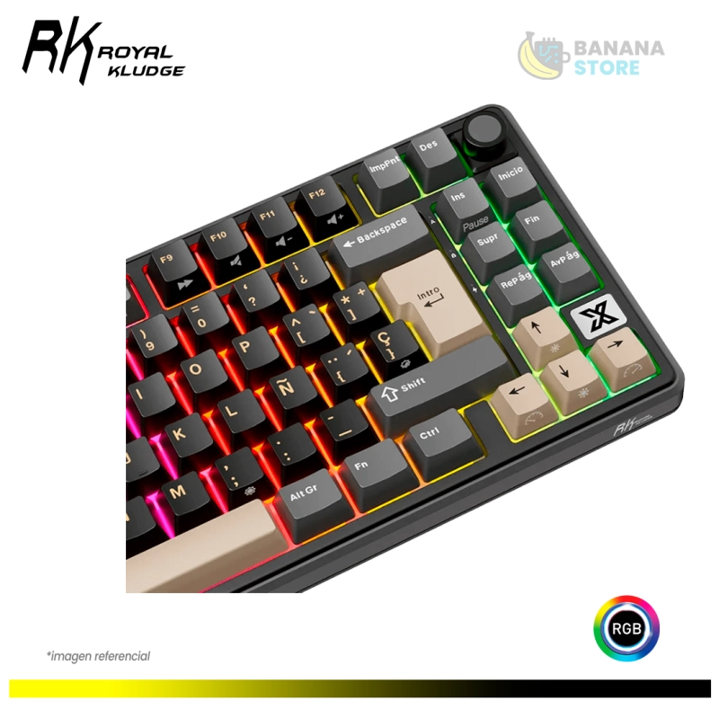 TECLADO MECANICO ROYAL KLUDGE RK X87 CABLEADO PHANTOM - CREAMY SWITCH