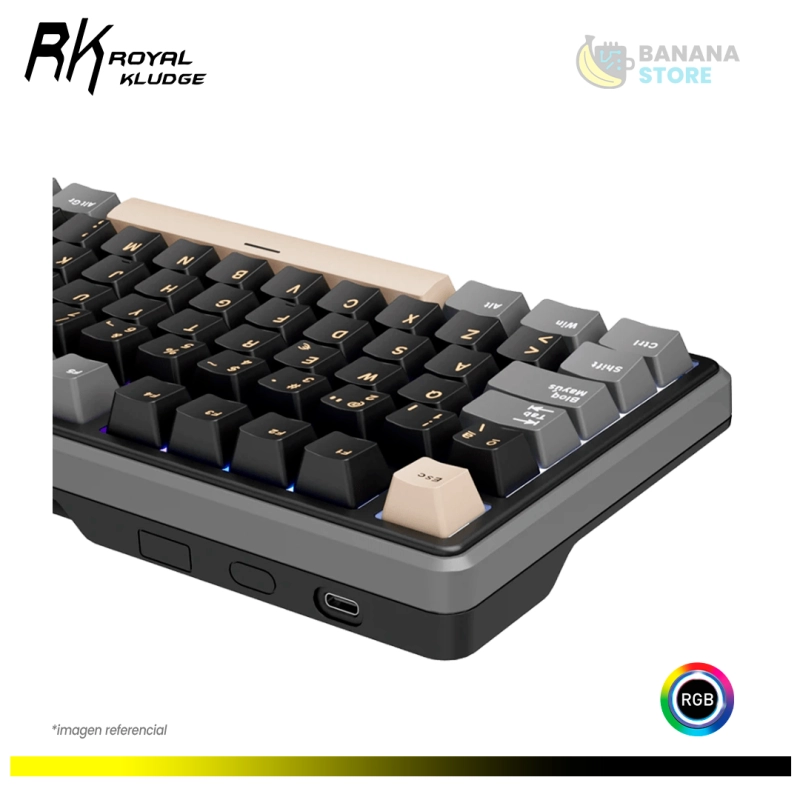 TECLADO MECANICO ROYAL KLUDGE RK X87 CABLEADO PHANTOM - CREAMY SWITCH