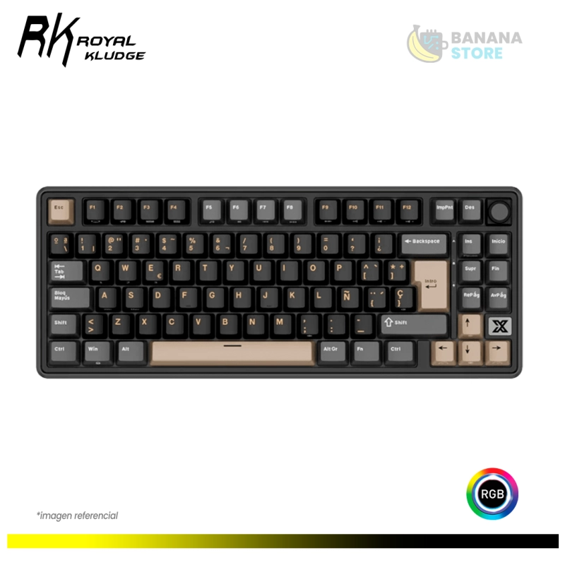 TECLADO MECANICO ROYAL KLUDGE RK X87 CABLEADO PHANTOM - CREAMY SWITCH