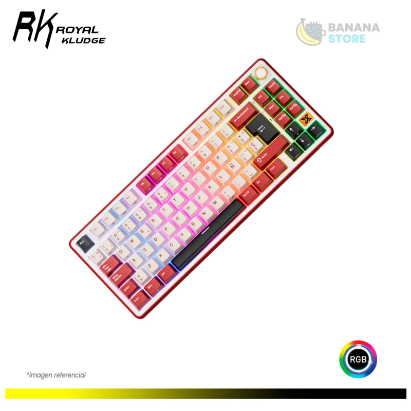 TECLADO MECANICO ROYAL KLUDGE RK X87 CABLEADO RED - CREAMY SWITCH
