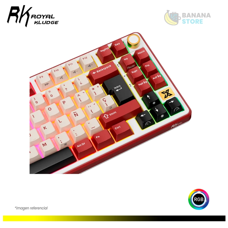 TECLADO MECANICO ROYAL KLUDGE RK X87 CABLEADO RED - CREAMY SWITCH