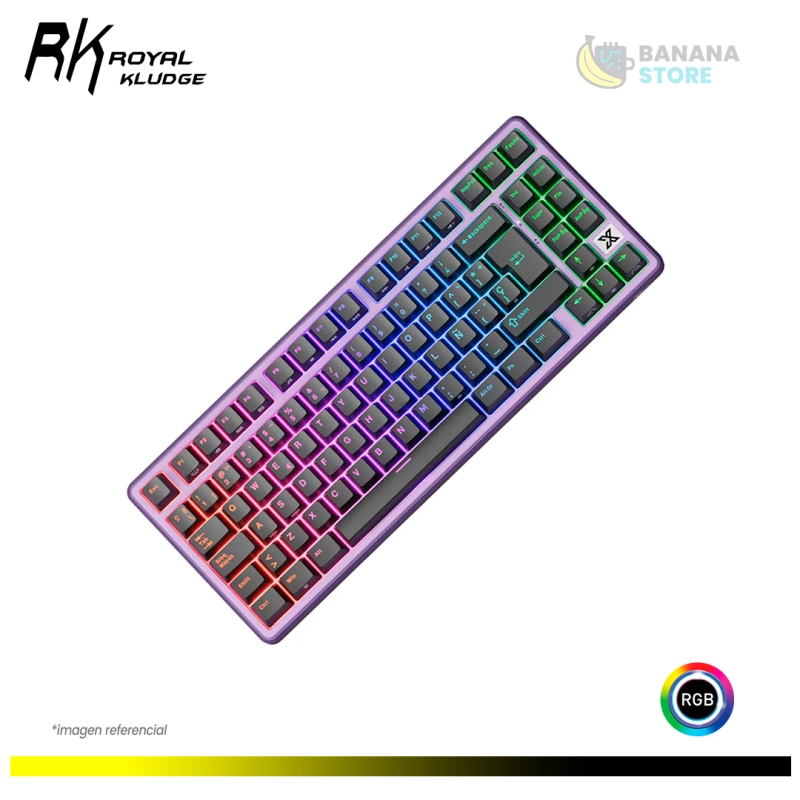 TECLADO MECANICO ROYAL KLUDGE RK X87 CABLEADO BLACKBERRY MOUSSE - CREAMY SWITCH