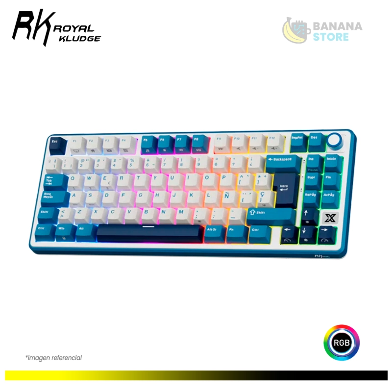 TECLADO MECANICO ROYAL KLUDGE RK X87 CABLEADO BLUE - CREAMY SWITCH