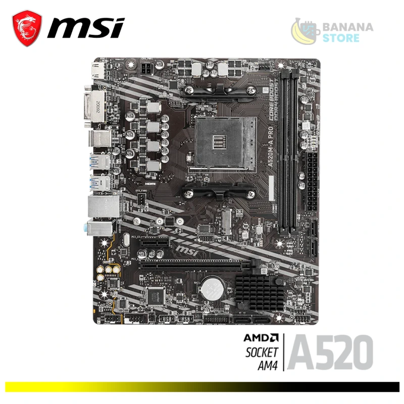 PLACA MADRE A520M MSI A PRO M-ATX AM4