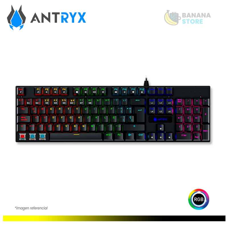 COMBO GAMER KIT GAMING ANTRYX GC-3100 X3 BLACK, TECLADO SWITCH RED, MOUSE, AURICULAR 4 EN 1
