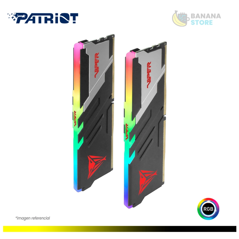 MEMORIA RAM PATRIOT 32GB 2X16 DDR5 6000 MHZ CL36 RGB VIPER VENOM INTEL/AMD