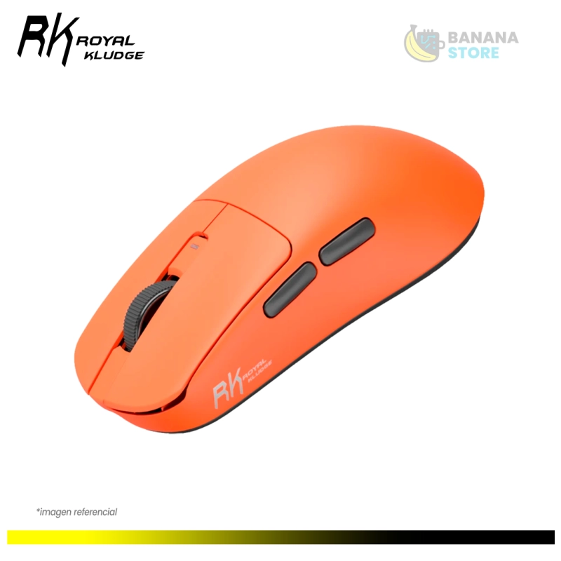 MOUSE ROYAL KLUDGE M30 ORANGE INALAMBRICO TRIMODO 1KHZ 24K DPI