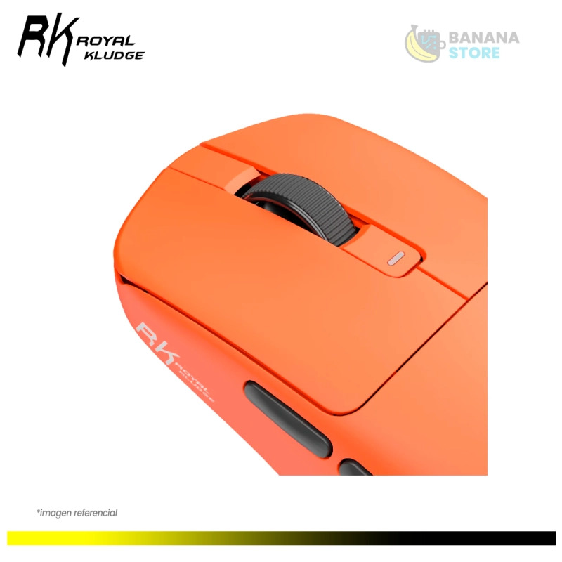 MOUSE ROYAL KLUDGE M30 ORANGE INALAMBRICO TRIMODO 1KHZ 24K DPI