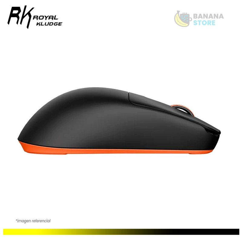 MOUSE ROYAL KLUDGE M30 BLACK ORANGE INALAMBRICO TRIMODO 1KHZ 24K DPI