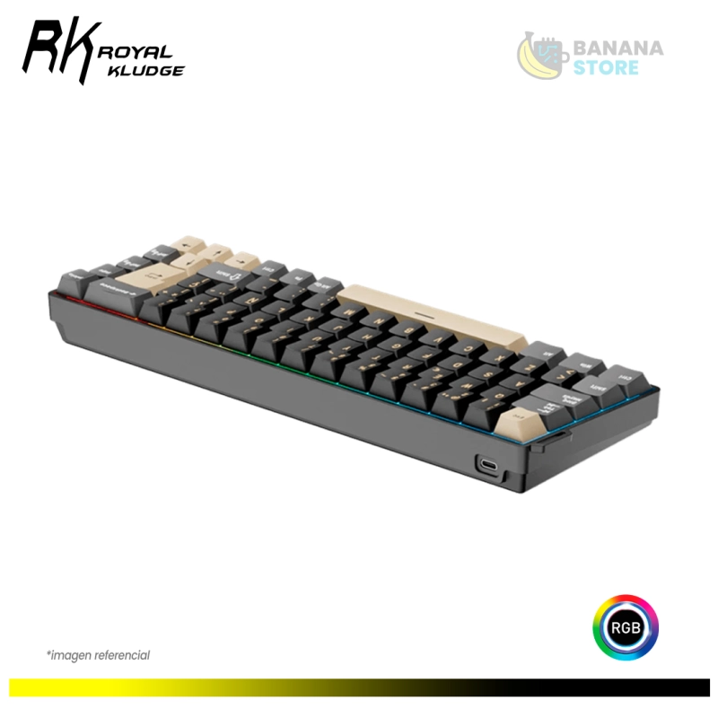 TECLADO MAGNETICO ROYAL KLUDGE RK68 HE CABLEADO ESPAÑOL