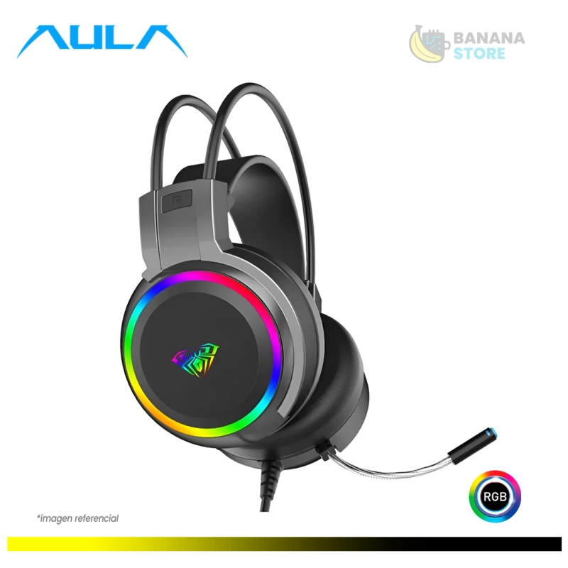 AURICULAR AULA S608 BLACK 7.1 CABLEADO RGB