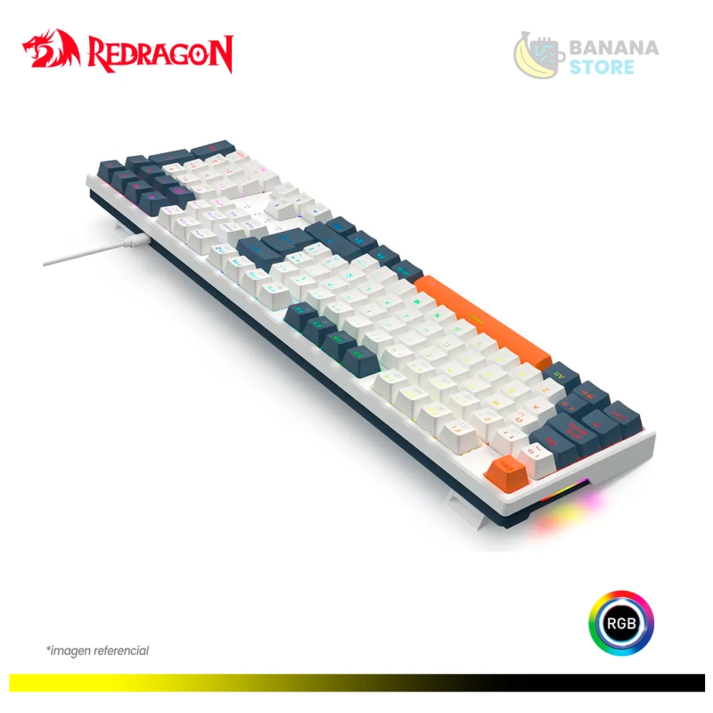 TECLADO MECANICO REDRAGON TRUNDLE K668WBO-RGB ESPAÑOL - SWITCH ROJO