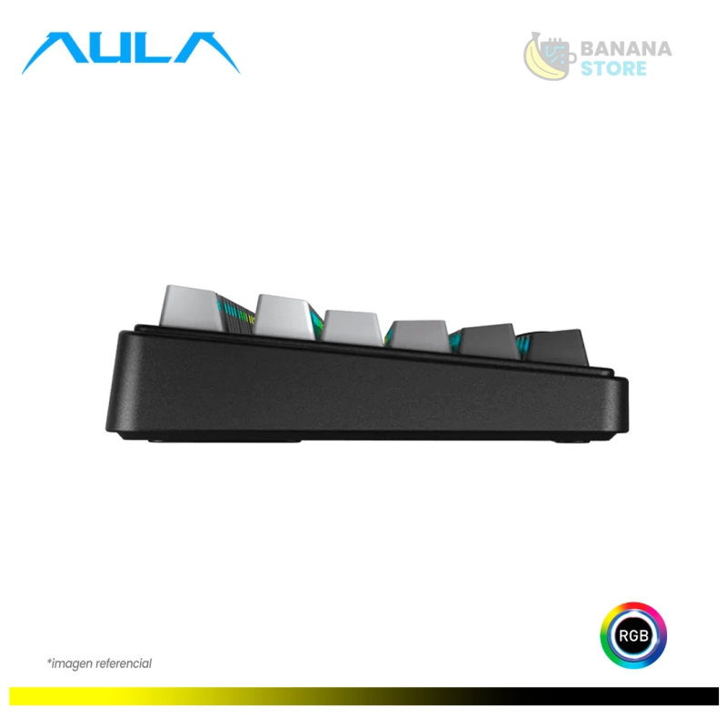 TECLADO MECANICO AULA F75 RGB INALAMBRICO TRIMODO ESPAÑOL BLACK DEGRADED - REAPER SWITCH