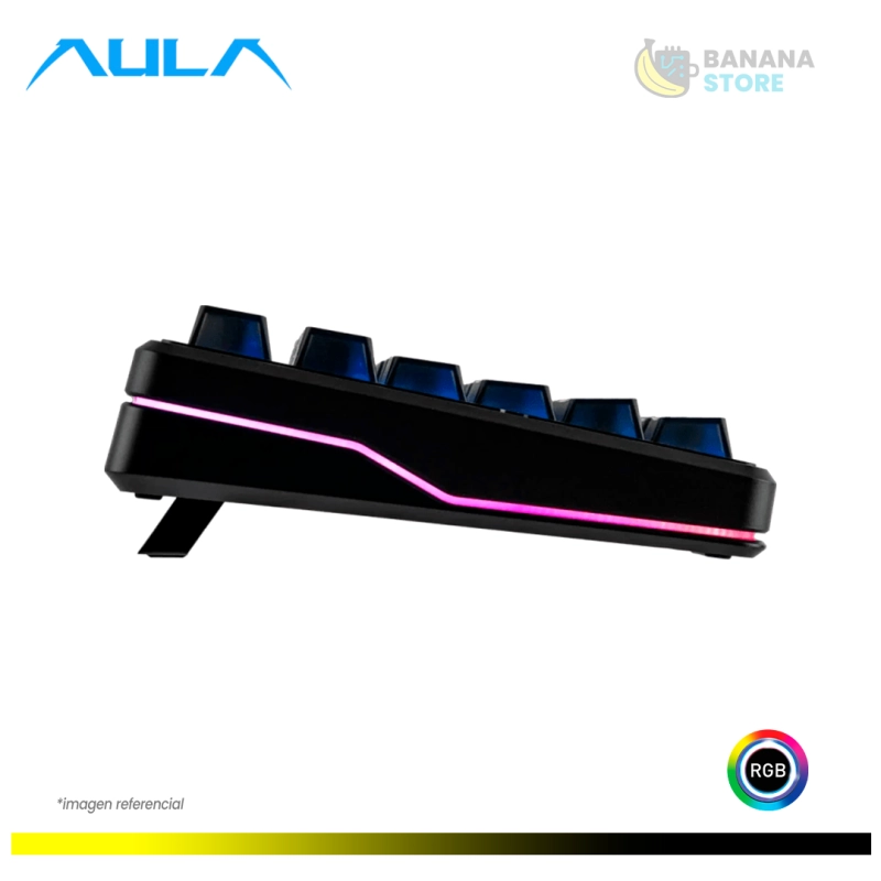 TECLADO MECANICO AULA F87 PRO V2 INALAMBRICO INGLES BLACK