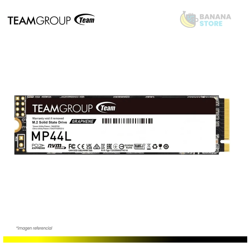 ALMACENAMIENTO SSD M.2 NVME 500GB TEAM GROUP MP44L PCI 4.0 5000 MB/S